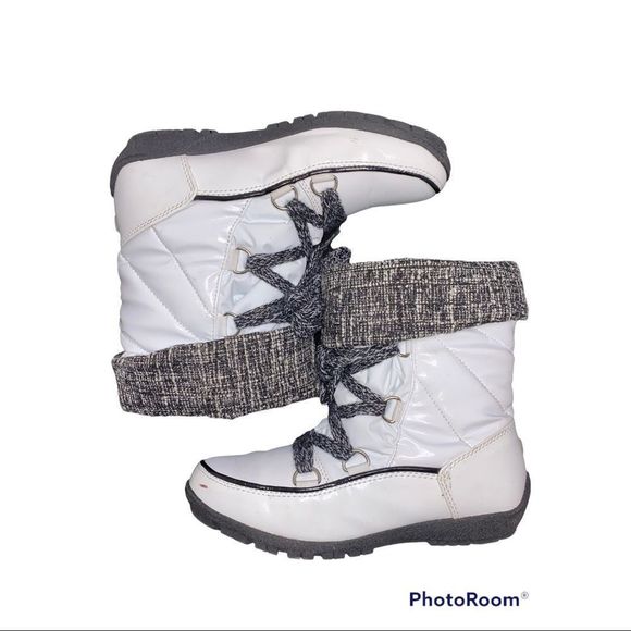 HSN Sporto Waterproof Hiking Boot Knit Me White/Grey 8M - Picture 2 of 13